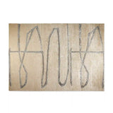 Wynra Hand-Knotted Rug Wool & Rayon Blend Carpet in Ivory