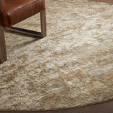 Viona Hand-Knotted Round Rug Wool & Rayon Blend Carpet