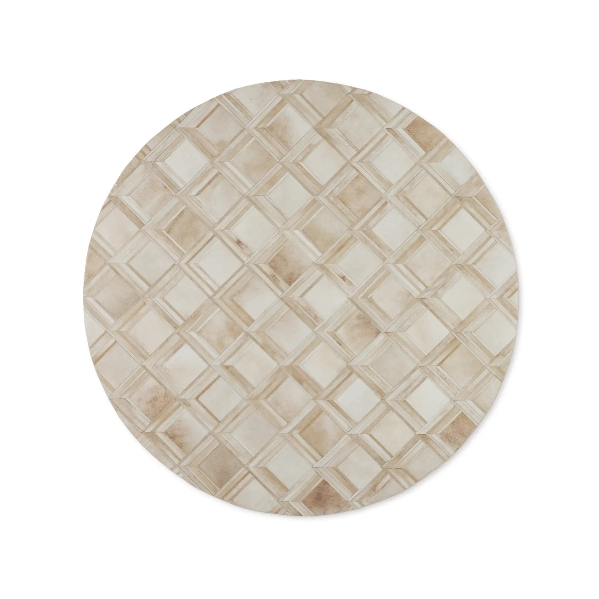 Greer Natural Hair-on-Hide Rug Round Carpet For Living rooms Dining Spaces Bedrooms