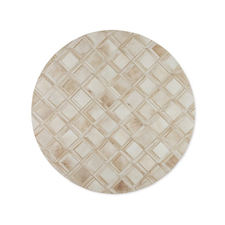 Greer Natural Hair-on-Hide Rug Round Carpet For Living rooms Dining Spaces Bedrooms