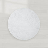 Danny Round Marble Top Coffee Table Oak Wood Base Cocktail Table Living Room Center Tea Table