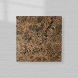 Zelie Emperador Marble Coffee Table Brushed Brass Base Cocktail Table Living Room Luxury Center Tea Table