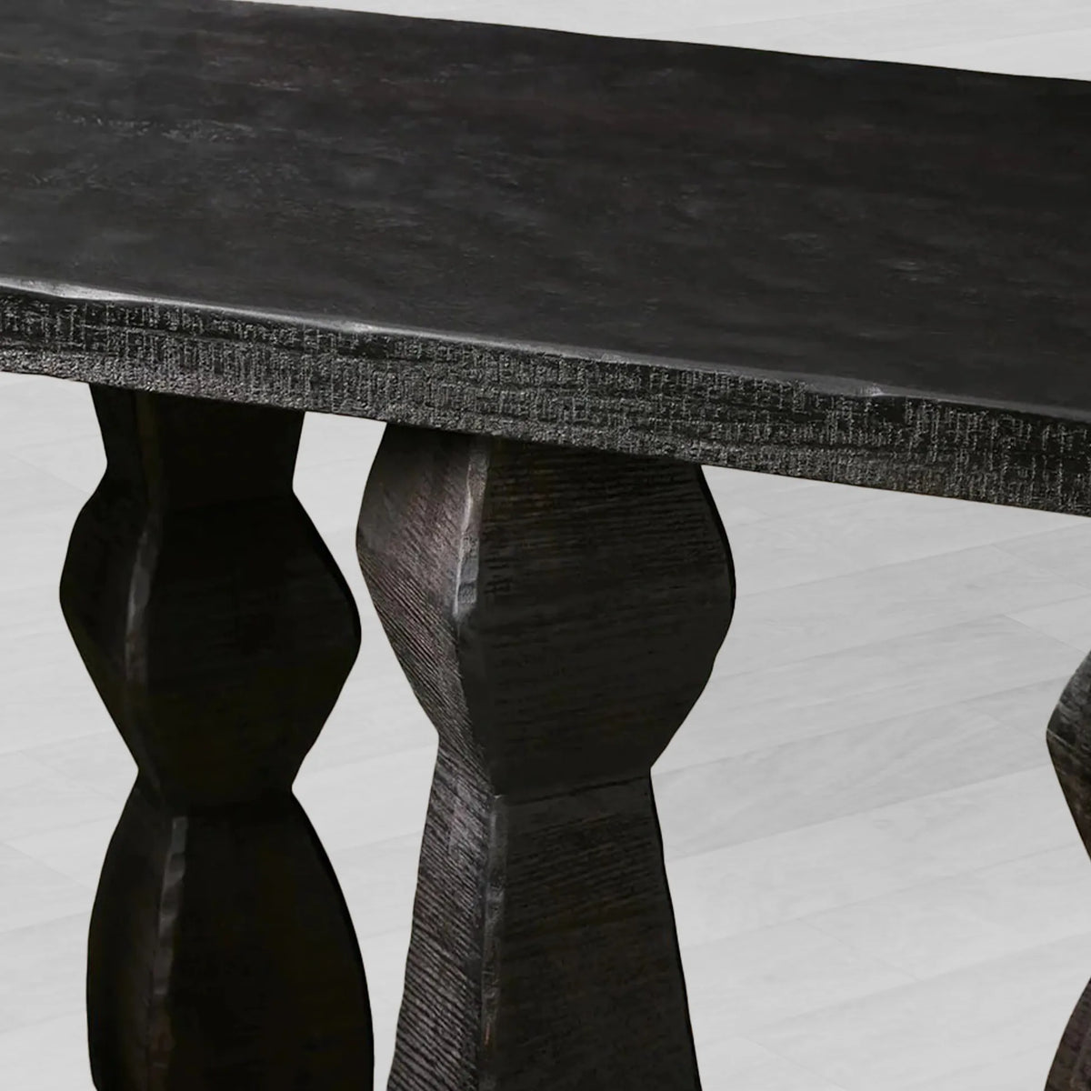 Rye Mango Wood Sculptural Entryway Console Vintage Hallway Entrance Table