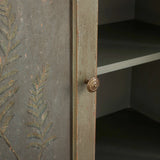 Cosetta Antique Ltalian Sideboard Fern Motif Buffet Table Living Room Wood Entryways Cabinet