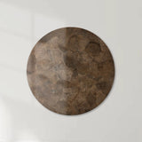 Polanco Wood Round Dining Table With Oxidized Steel Base