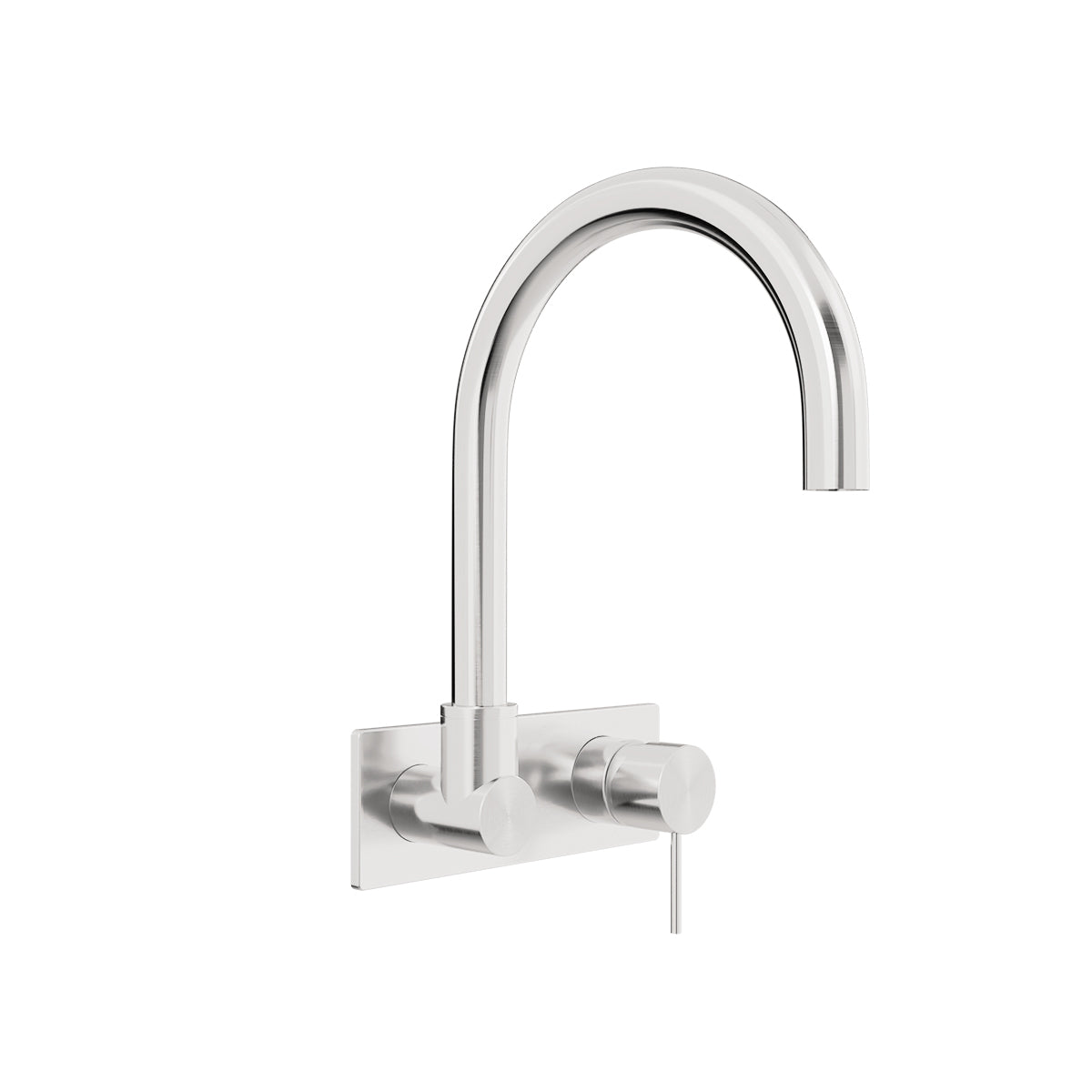 MECCA WALL BASIN/BATH MIXER SWIVEL SPOUT BRUSHED NICKEL