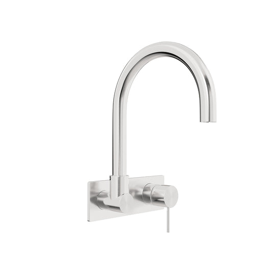 MECCA WALL BASIN/BATH MIXER SWIVEL SPOUT BRUSHED NICKEL