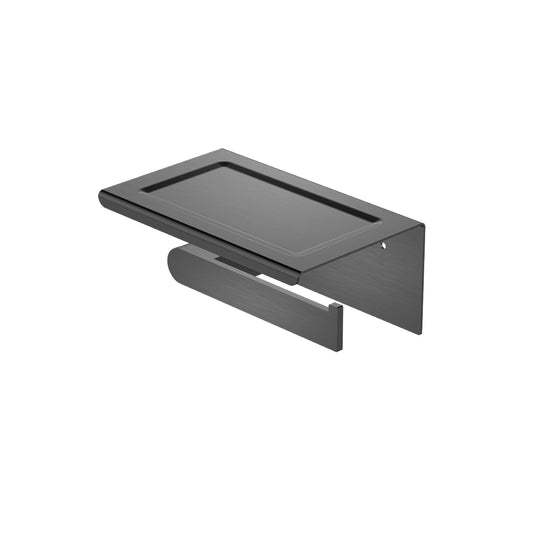 Bianca Toilet Roll Holder With Phone Holder Gun Metal