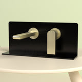 Bianca Wall Basin/Bath Mixer Separate Back Plate 187mm Brushed Gold