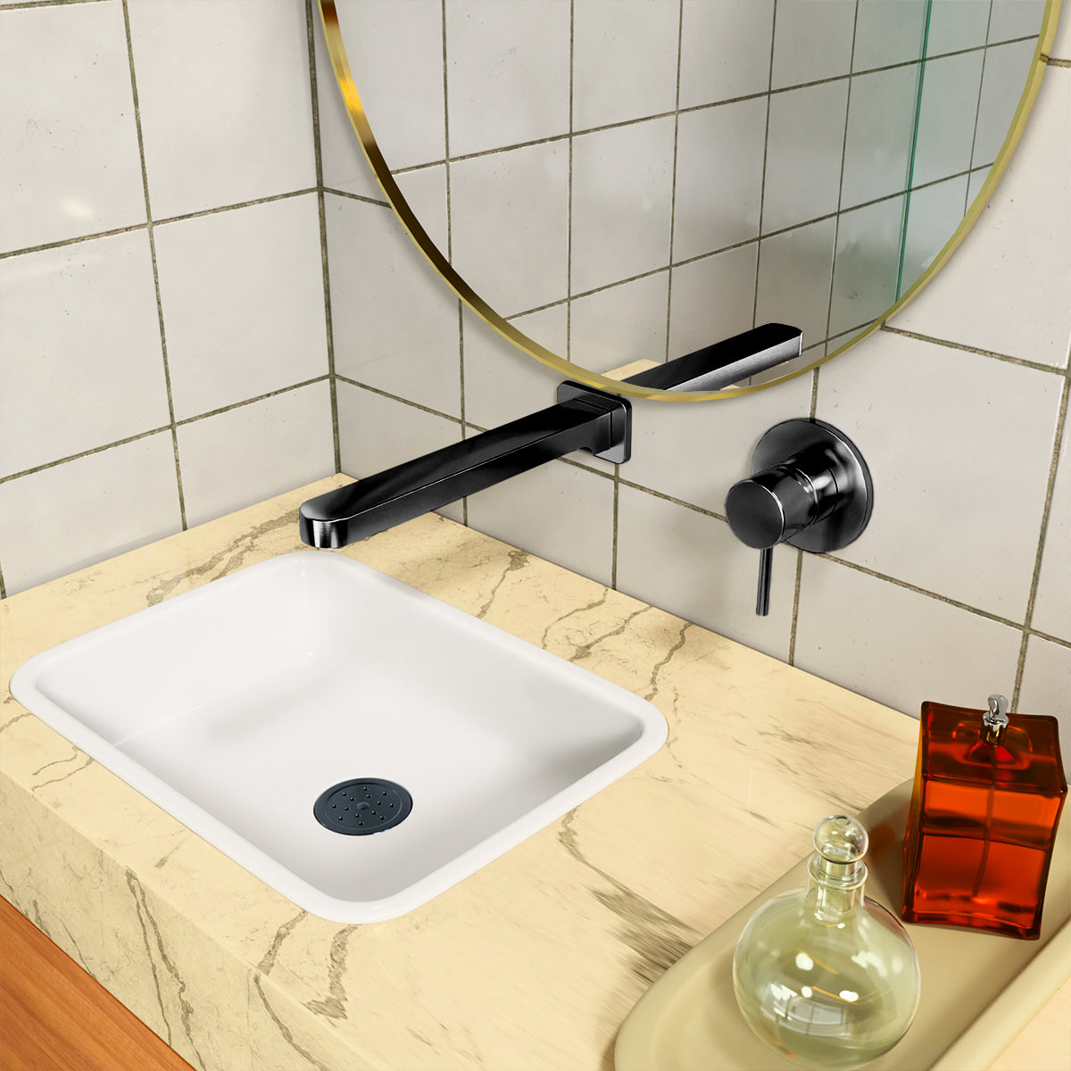 Ecco Fixed Bath Spout Only Matte Black