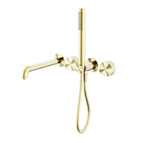 Opal Progressive Shower System Separate Plate With Spout 250mm Brushed Gold