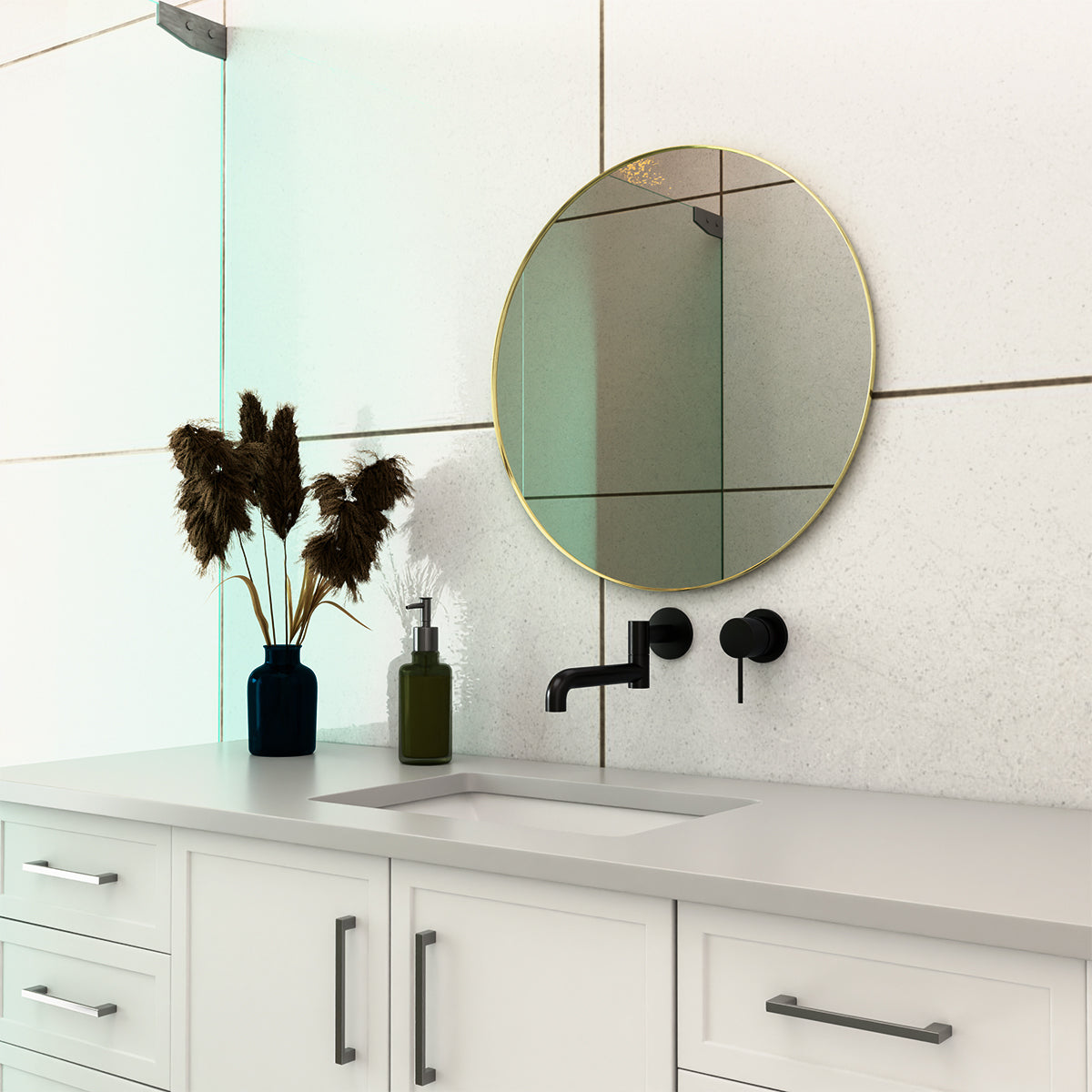 MECCA WALL MOUNTED SWIVEL BATH SPOUT ONLY 225MM MATTE BLACK