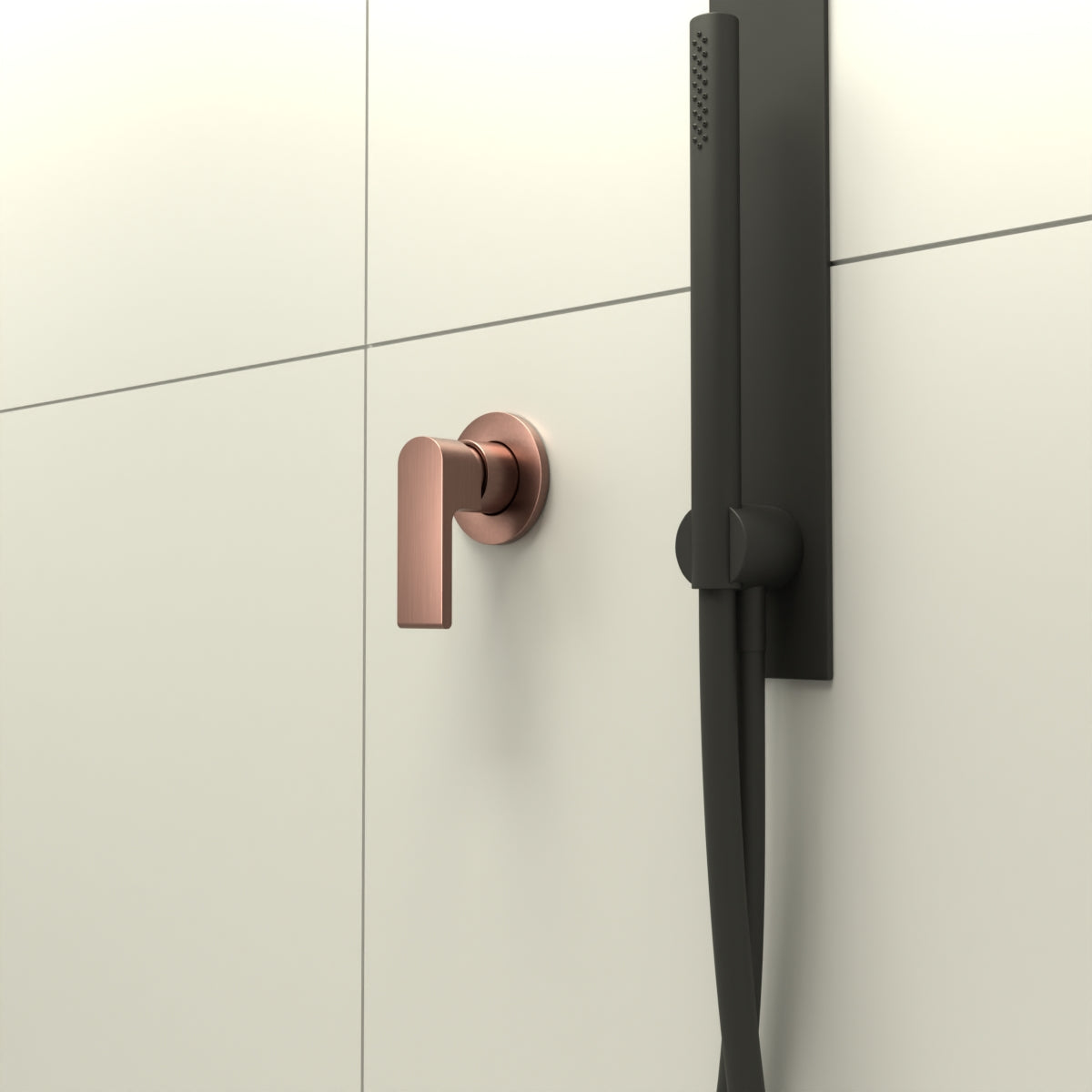 BIANCA SHOWER MIXER 80MM PLATE BRUSHED BRONZE