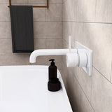 MECCA WALL BASIN/BATH MIXER HANDLE UP 120MM MATTE WHITE