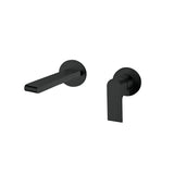 BIANCA WALL BASIN/BATH MIXER SEPARATE BACK PLATE 230MM MATTE BLACK
