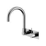 Mecca Wall Basin/Bath Mixer Swivel Spout Handle Up Chrome