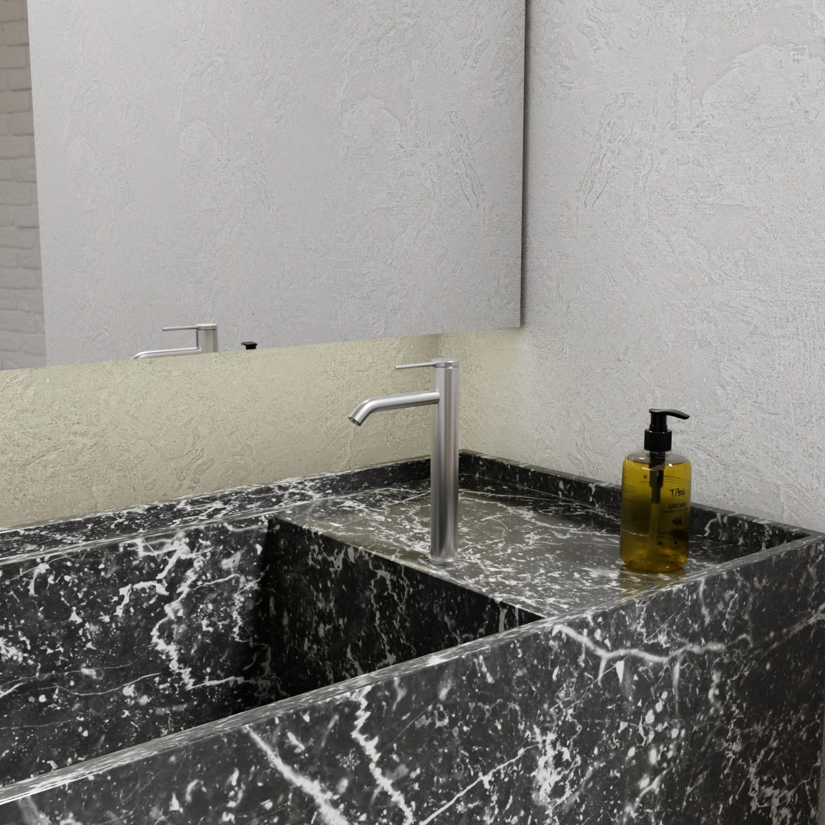 Components Super Tall Single Lever Basin Mixer - Brushed Nickel