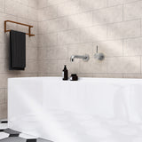 Mecca Wall Basin/Bath Mixer Separate Back Plate Handle Up 160mm Brushed Nickel