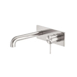 Mecca Wall Basin/Bath Mixer 230mm Brushed Nickel