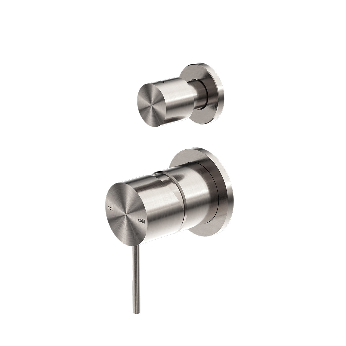 Mecca Shower Mixer With Divertor Separate Back Plate Brushed Nickel