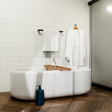 Bianca 240v Single Heated Towel Rail Matte Black