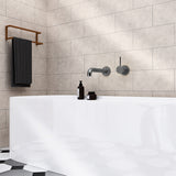 Mecca Wall Basin/Bath Mixer Separate Back Plate Handle Up 120mm Gun Metal