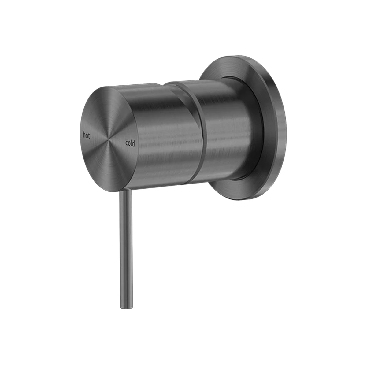 MECCA SHOWER MIXER 60MM PLATE GUN METAL