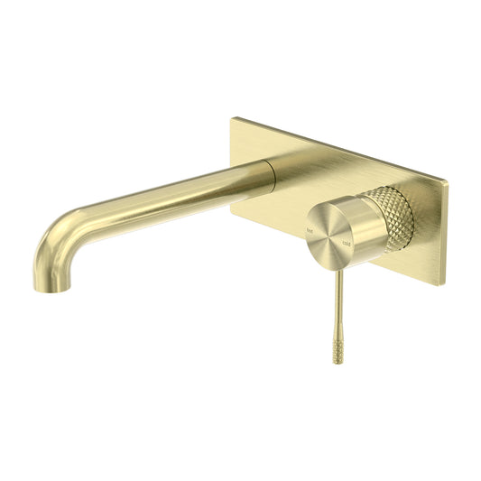 Opal Wall Basin/Bath Mixer 230mm Brushed Gold