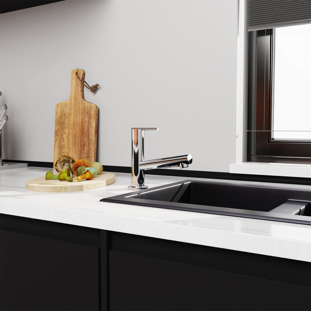 Crue Pull-Out Kitchen Mixer Polished Chrome