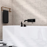 Mecca Wall Basin/Bath Mixer 185mm Matte Black