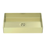 OPAL RECTANGLE STAINLESS STEEL BASIN BRUSHED GOLD