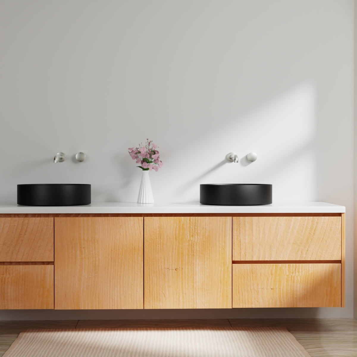 Kara Progressive Wall Basin/Bath Set 260mm Chrome