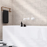 MECCA SHOWER MIXER 60MM HANDLE UP PLATE MATTE WHITE
