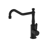 York Kitchen Mixer Hook Spout With Metal Lever Matte Black