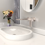 Bianca Wall Basin/Bath Mixer Separate Back Plate 187mm Brushed Nickel