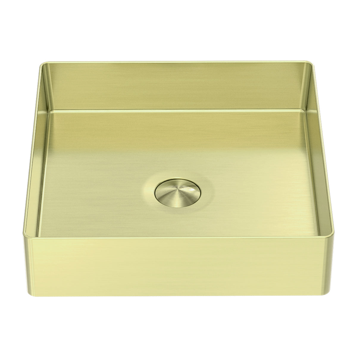 OPAL SQUARE 400MM STAINLESS STEEL BASIN BRUSHED GOLD