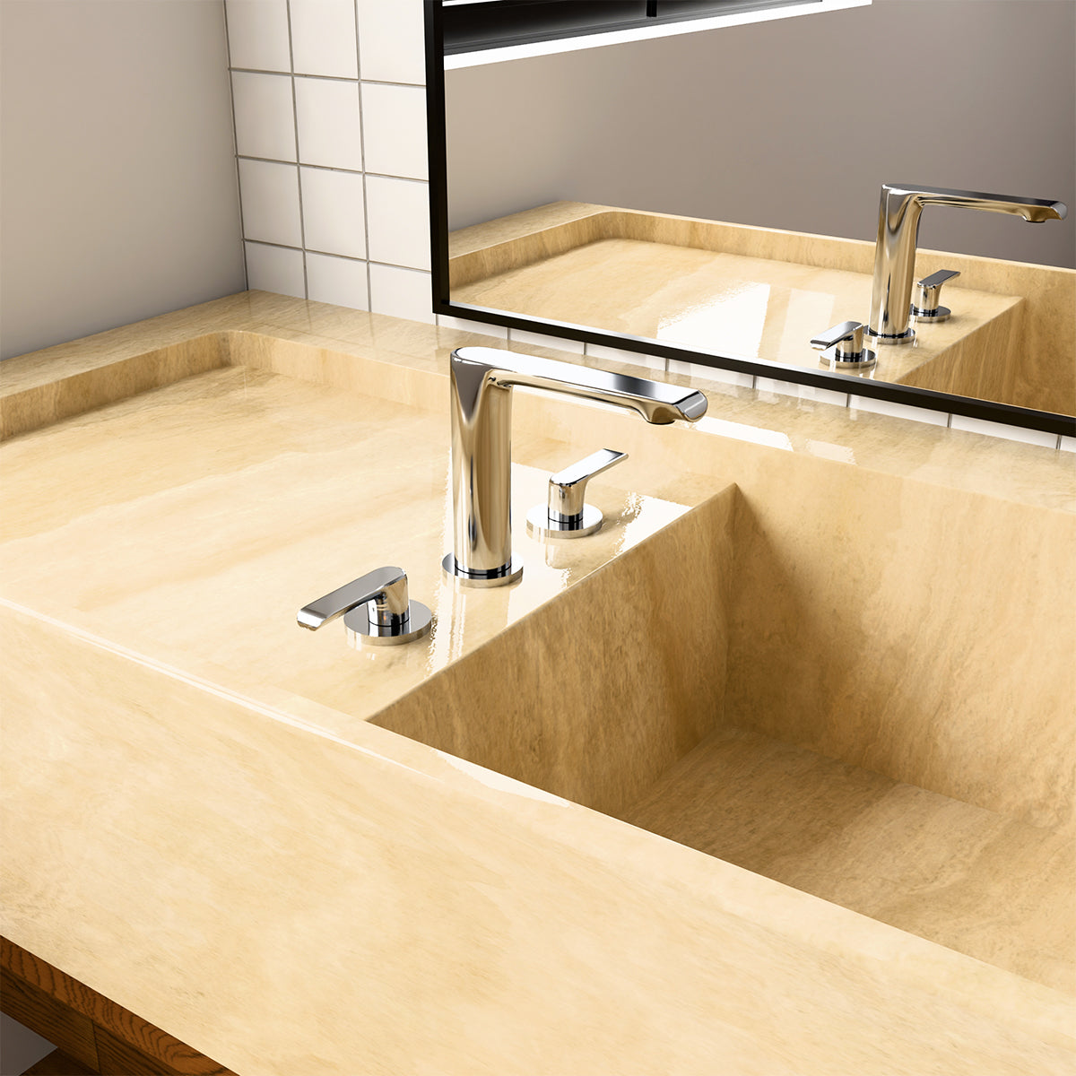 Avid 3 Tap Hole Basin Set - Polished Chrome