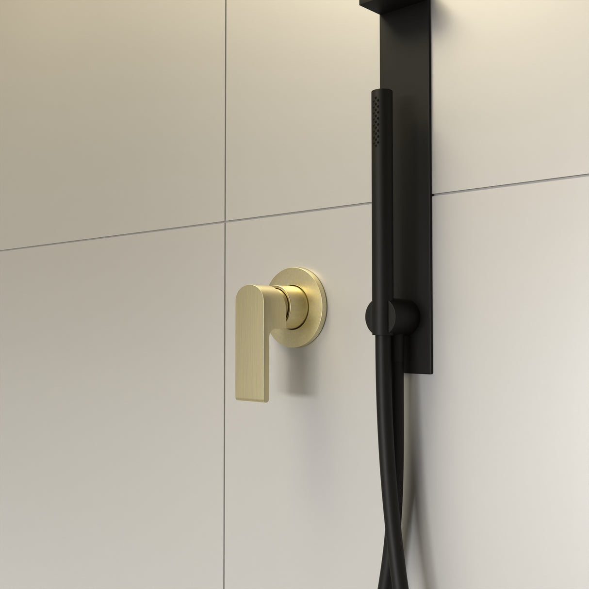BIANCA SHOWER MIXER 80MM PLATE BRUSHED GOLD
