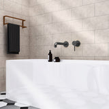 Mecca Wall Basin/Bath Mixer Separate Back Plate 185mm Gun Metal