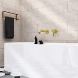 Mecca Wall Basin/Bath Mixer Separate Back Plate 185mm Brushed Gold