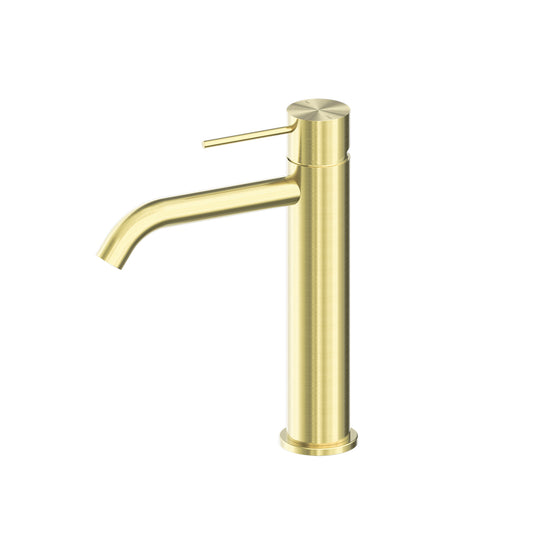 Mecca Mid Tall Basin Mixer Brushed Gold