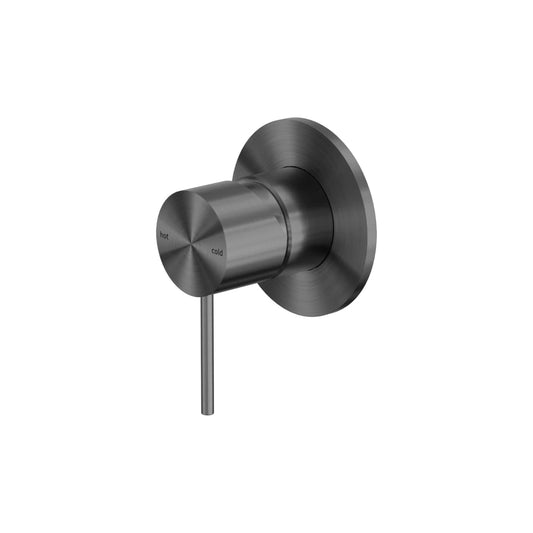 MECCA SHOWER MIXER 80MM PLATE GUN METAL