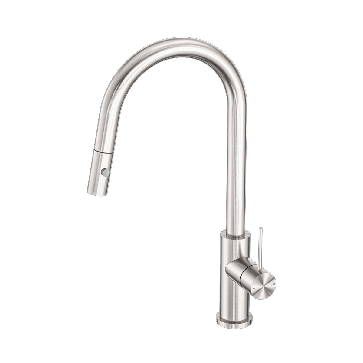 Mecca Pull Out Sink Mixer With Vegie Spray Function Brushed Nickel