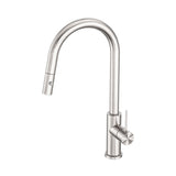 Mecca Pull Out Sink Mixer With Vegie Spray Function Brushed Nickel
