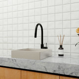 OPAL SQUARE 400MM STAINLESS STEEL BASIN BRUSHED NICKEL