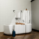 BIANCA 240V SINGLE HEATED TOWEL RAIL GUN METAL