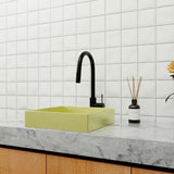 OPAL SQUARE 400MM STAINLESS STEEL BASIN BRUSHED GOLD