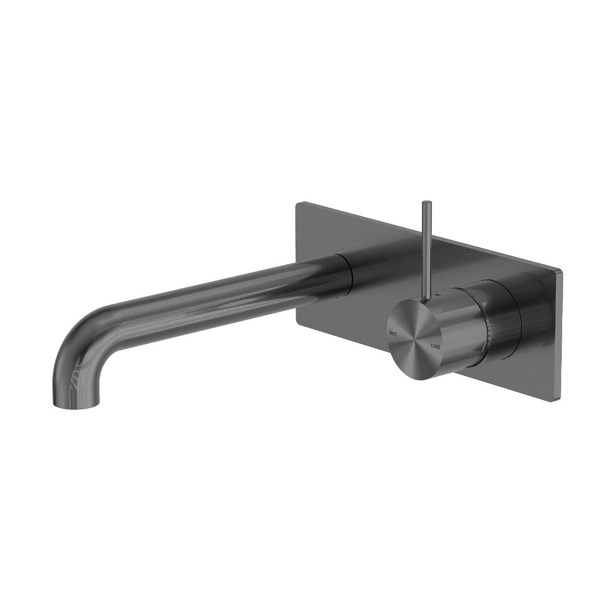 MECCA WALL BASIN/BATH MIXER HANDLE UP 160MM GUN METAL