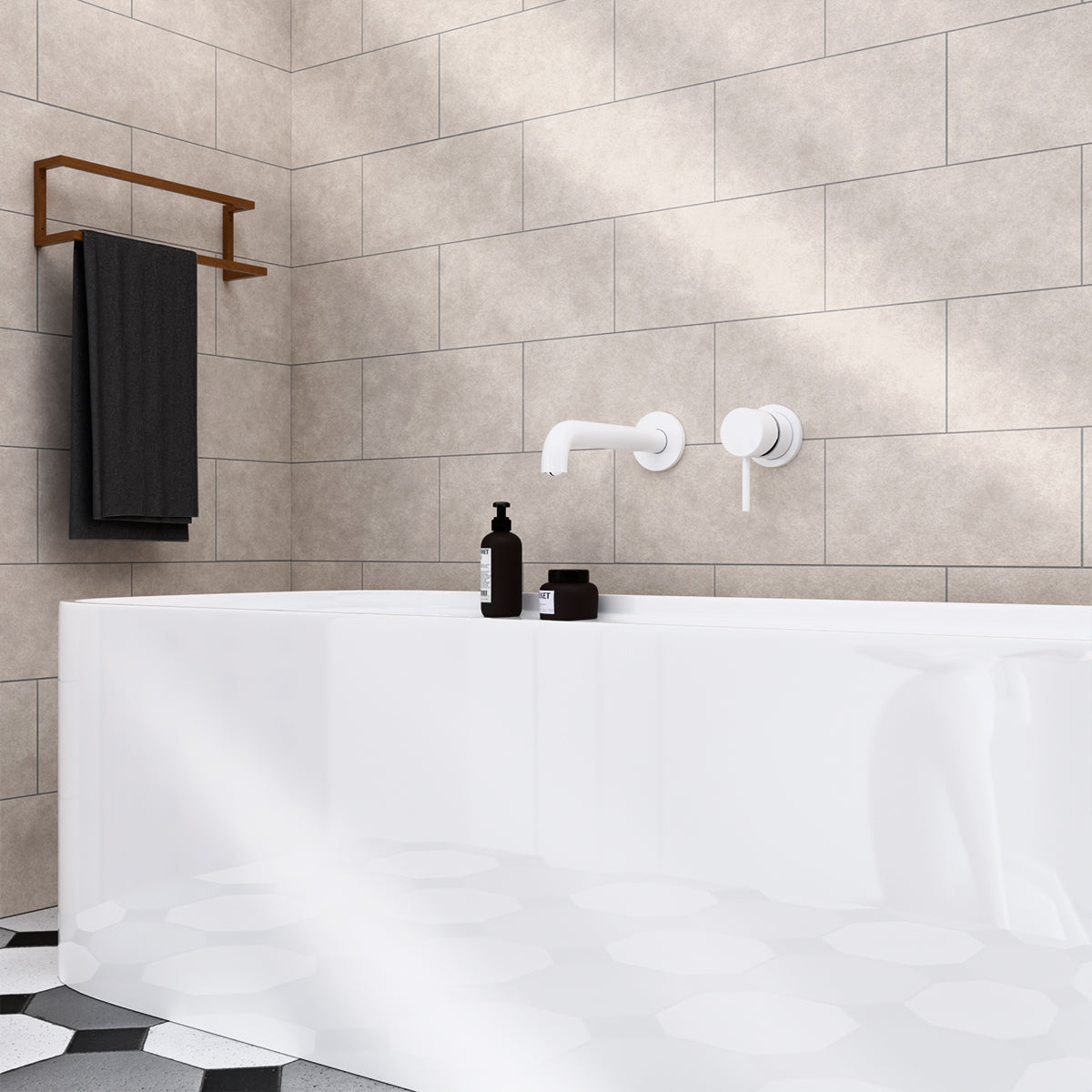 Mecca Basin/Bath Spout Inlet G1/2 Only 160mm Matte White