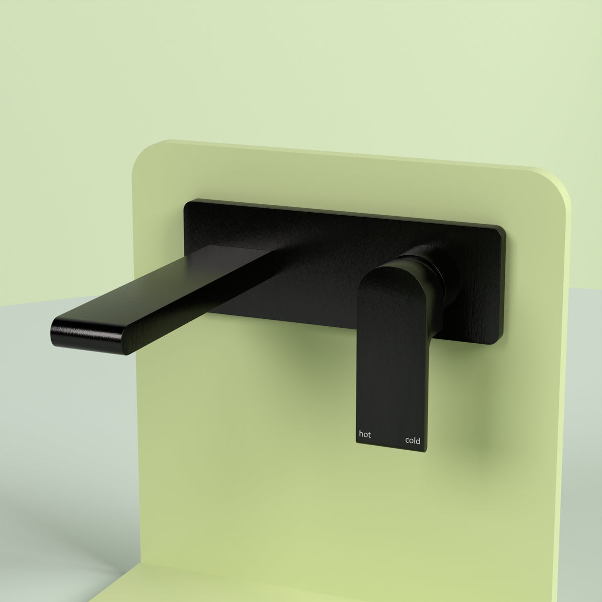 Bianca Wall Basin/Bath Mixer 187mm Matte Black